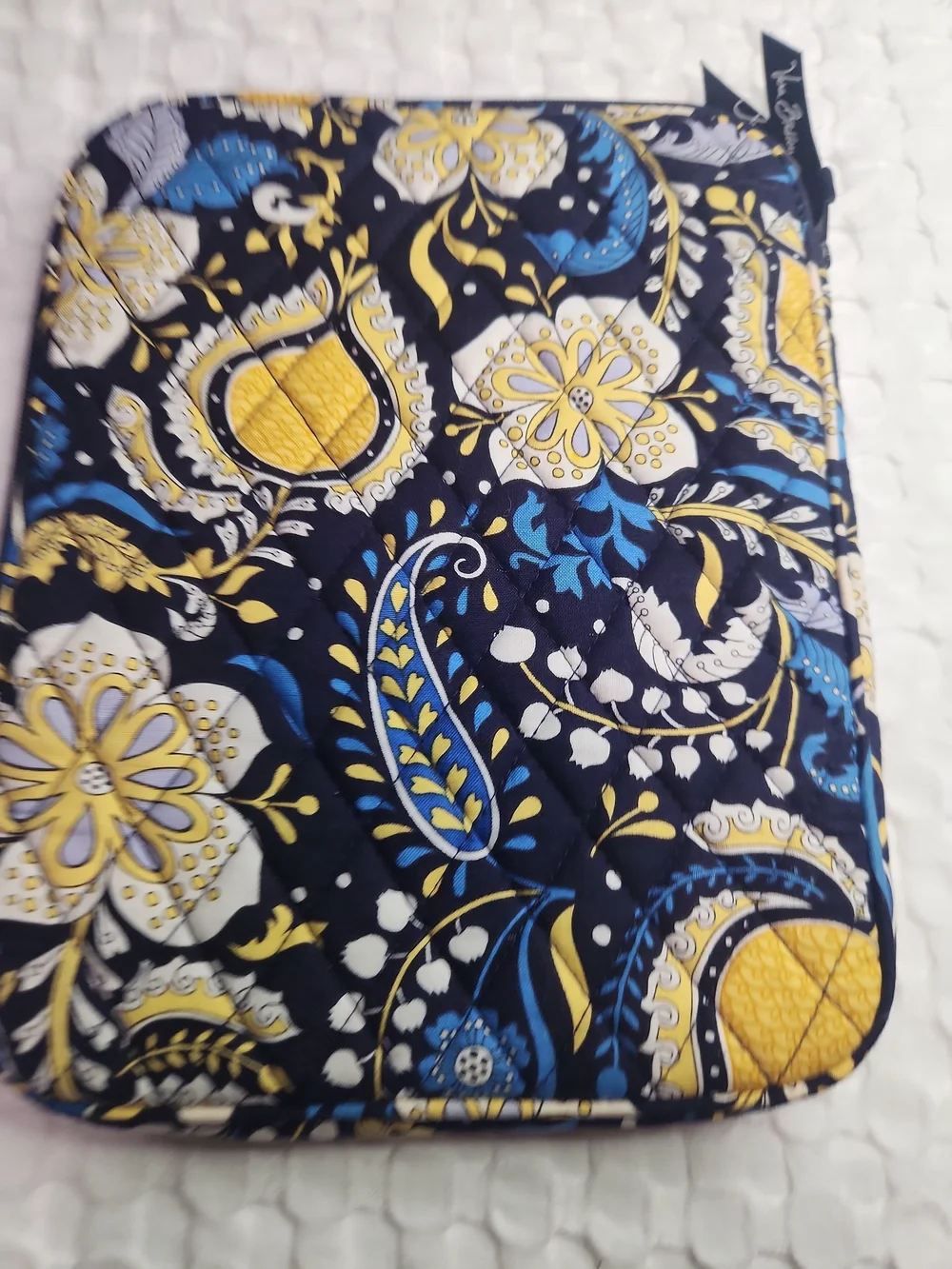 Vera Bradley Navy Blue Floral Quilted Tablet Sleeve